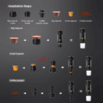 Wireless Electric Portable Espresso Coffee Machine for Car & Home Camping Coffee Maker 3-in-1 Capsule Powder Travel Coffee Maker