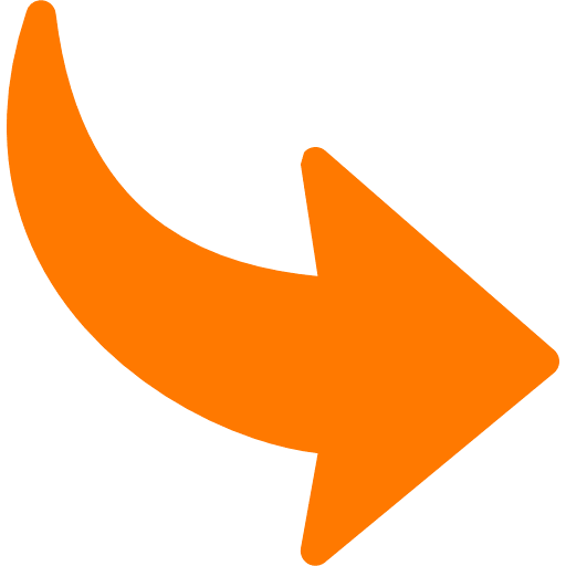 curved arrow orange icon