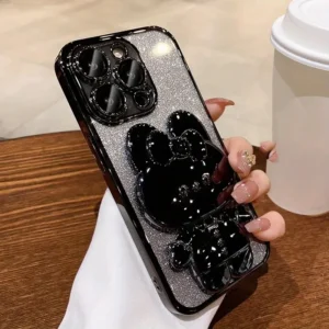 Luxury Quicksand Glitter Magnetic Stand Case For iPhone