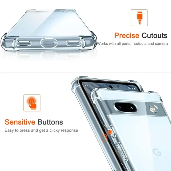 1.5MM Thick Air-Bag Clear Phone Case For Google Pixel 8A 8 Pro 6A 7A 9A 6 7 8 9 Pro XL 5G Shockproof Cover Fundas - Image 5