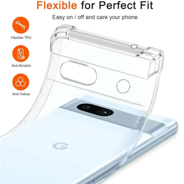 1.5MM Thick Air-Bag Clear Phone Case For Google Pixel 8A 8 Pro 6A 7A 9A 6 7 8 9 Pro XL 5G Shockproof Cover Fundas - Image 2