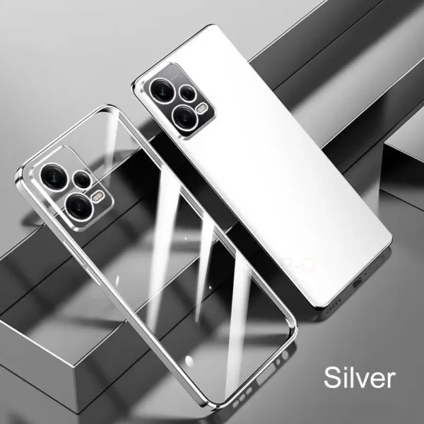 Luxury Plating Bumper Clear Case For Xiaomi Redmi Note 12 Pro Plus 4g 5g Poco X5 X5pro Silicone Transparent Cover Note12 S 12pro - Image 2