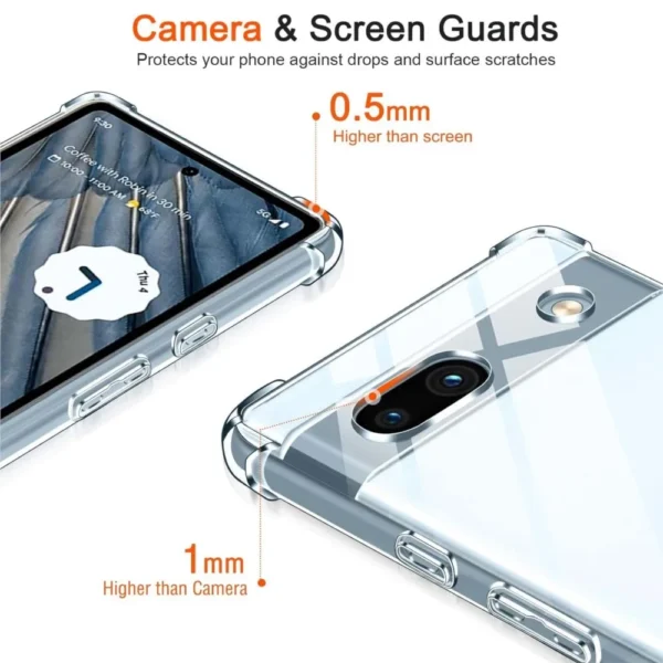 1.5MM Thick Air-Bag Clear Phone Case For Google Pixel 8A 8 Pro 6A 7A 9A 6 7 8 9 Pro XL 5G Shockproof Cover Fundas - Image 4