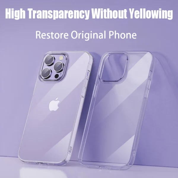 Transparent Phone Case For iPhone 16 11 12 13 14 15 Pro Max Soft TPU Silicone For iPhone XS Max XR 8 7Plus Back Cover Clear Case - Image 5