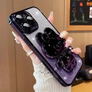 Luxury Quicksand Glitter Magnetic Stand Case For iPhone