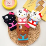 NEW Sanrio Hello Kitty Cartoon 3D Bow Phone Case For iPhone 16 15 14 13 Pro Max 7 8 Plus XR XS MAX Y2K Anti Fall Silicone Case