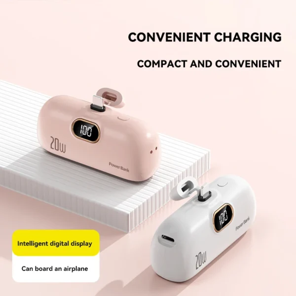 Xiaomi 30000mAh Mini Portable Power Bank Capsule Mobile Power Supply Emergency External Battery Fast Charger For Type-c iPhone - Image 2