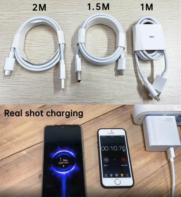 Xiaomi Original Usb Type C Cable 120W 67W Turbo Fast Charger Mi 15 14 13 12T Pro 12 11 Ultra Poco X6 X Redmi Note Black Shark 5 - Image 6