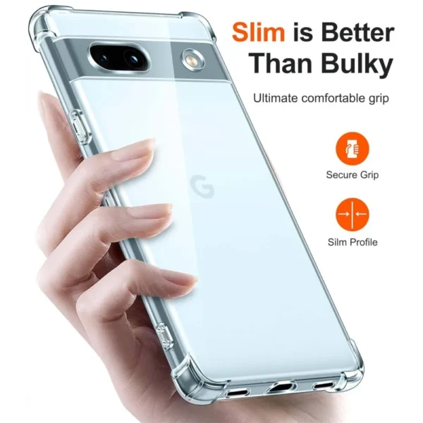 1.5MM Thick Air-Bag Clear Phone Case For Google Pixel 8A 8 Pro 6A 7A 9A 6 7 8 9 Pro XL 5G Shockproof Cover Fundas - Image 3