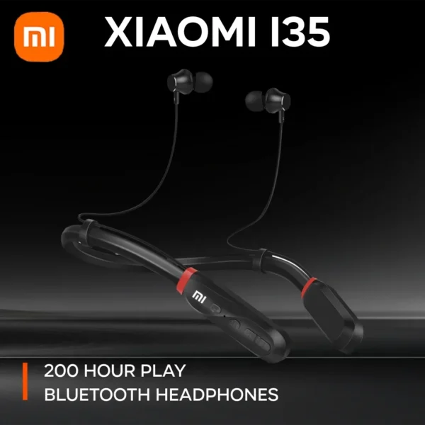 XIAOMI i35 Neckband Bluetooth Headphones Wireless Earphones 9D Sound Sport Headset Waterproof TWS Earbuds With Mic for phone - Image 3