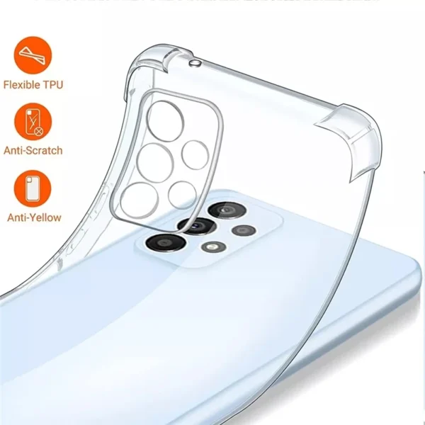 Shockproof Clear Silicone Case For Samsung A15 A25 A35 A55 A54 A34 A14 A04 A53 A73 A33 A23 A13 A52 A32 A51 A71 A50 A7 A9 A8 Capa - Image 4