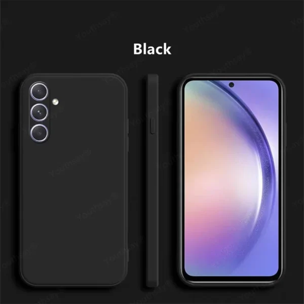 For Samsung Galaxy A55 5G Case Cover Samsung Galaxy A55 A35 A15 A25 Funda Coque Soft Original Liquid Silicone Case Samsung A55 - Image 3