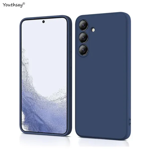 For Samsung Galaxy A55 5G Case Cover Samsung Galaxy A55 A35 A15 A25 Funda Coque Soft Original Liquid Silicone Case Samsung A55 - Image 4