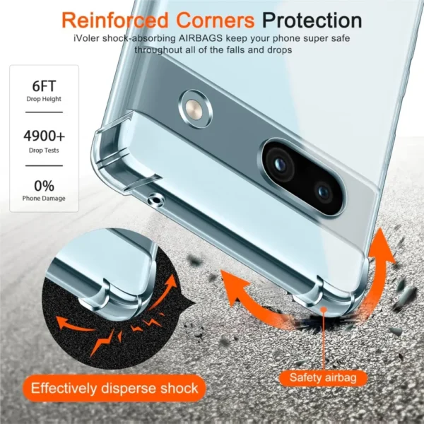 1.5MM Thick Air-Bag Clear Phone Case For Google Pixel 8A 8 Pro 6A 7A 9A 6 7 8 9 Pro XL 5G Shockproof Cover Fundas - Image 6