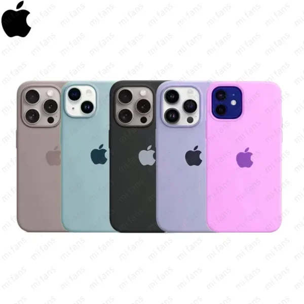 Original Official Silicone Case For Apple iPhone 14 13 12 15 16 Pro Max Cases For iPhone 15 Plus 13 12 11 Case Logo Full Cover