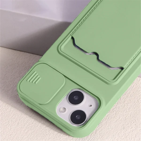 Sliding Window Camera Shockproof Case For iPhone 16 15 13 12 11 14 ProMax X XS MAX XR 8 7 SE Card | Wallet Lens Protection Cover - Image 5