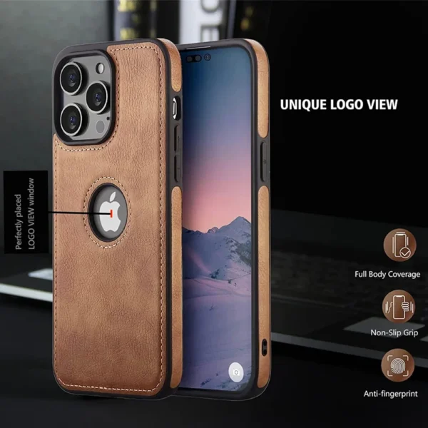 Ultra Thin Slim Leather Phone Case For iPhone 14 13 12 11 Pro Max XS XR X SE 7 8 Plus Shockproof Bumper Soft Business Back Cover - Image 4