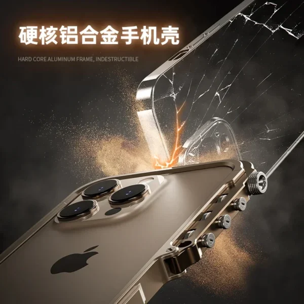 Luxury Aluminum Metal Frame For iPhone 15 16 Pro Max 16p Bumper Case Alloy Accessories Easy disassembly of mobile phone bumper - Image 3