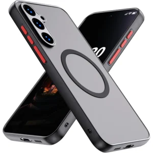 Strong Magnetic For Magsafe Hybrid Shockproof Case For Samsung Galaxy S24 S23 S21 FE S22 Ultra Plus Matte Transparent Soft Cover