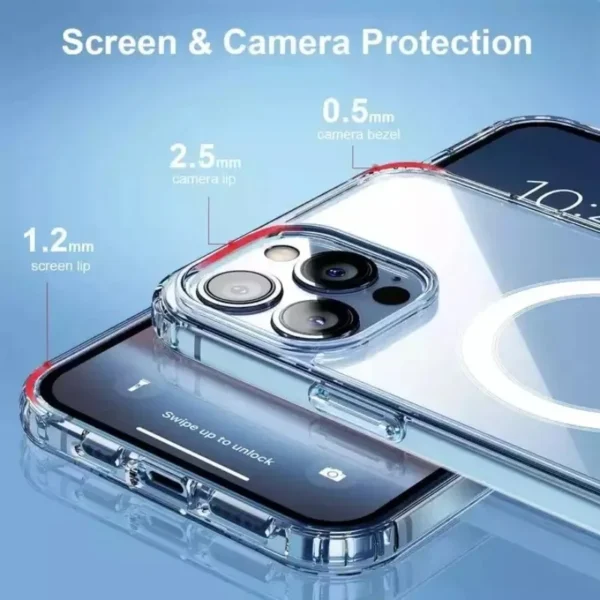 Clear Phone Case For iPhone 11 12 13 14 15 Pro Max For Magsafe Magnetic Wireless Charging Magsafe Case 7 8 XR XsMax Cover Case - Image 5