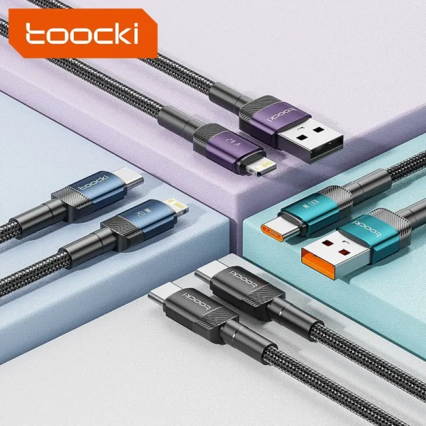 Toocki USB Type C Cable Fast Charging USB C Charger Cord For For iPhone 15 14 13 12 11 Huawei P40 P30 Realme Oppo Oneplus 1m 2m - Image 5