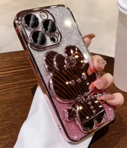 Luxury Quicksand Glitter Magnetic Stand Case For iPhone