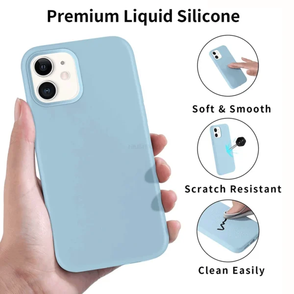 Liquid Silicone Case For Apple iPhone 15 16 14 13 12 11 Pro Max XS XR 16 14 Plus Phone Original Official Style Protective Cover - Image 2