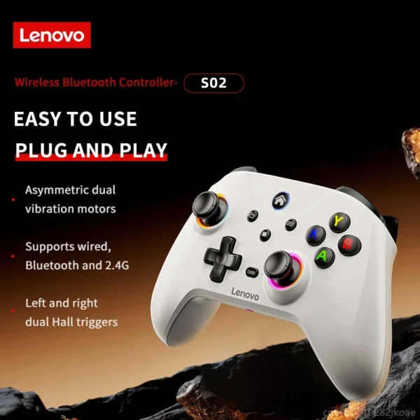 New Lenovo S02 Wireless Bluetooth RGB Controller for Nintendo Switch OLED/Switch Lite/PC/Mobile Gamepad Multi-Function Joystick - Image 6