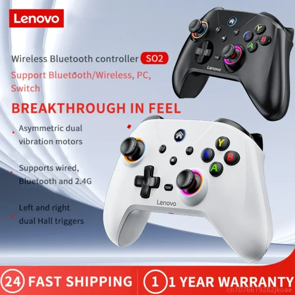 New Lenovo S02 Wireless Bluetooth RGB Controller for Nintendo Switch OLED/Switch Lite/PC/Mobile Gamepad Multi-Function Joystick - Image 3