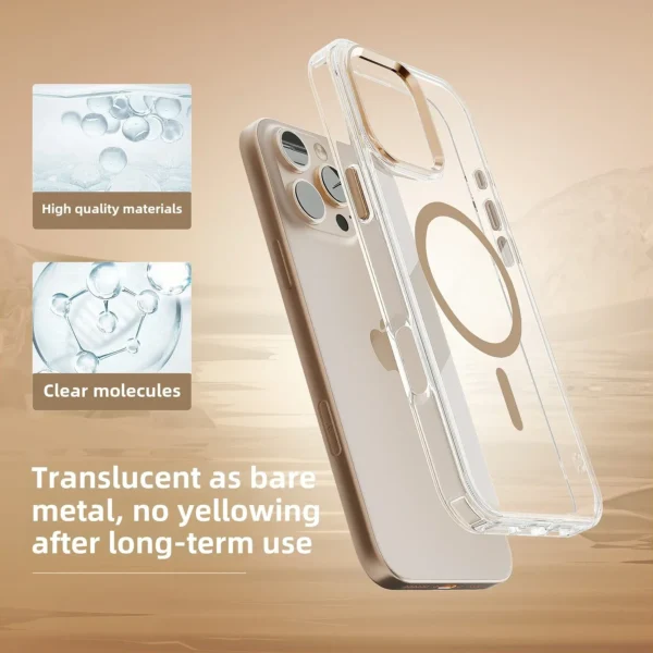 Luxury Magnetic Clear Phone Case For iPhone 16 15 14 13 12 Pro Max Plus For Magsafe Wireless Charge Shockproof Transparent Cover - Image 6