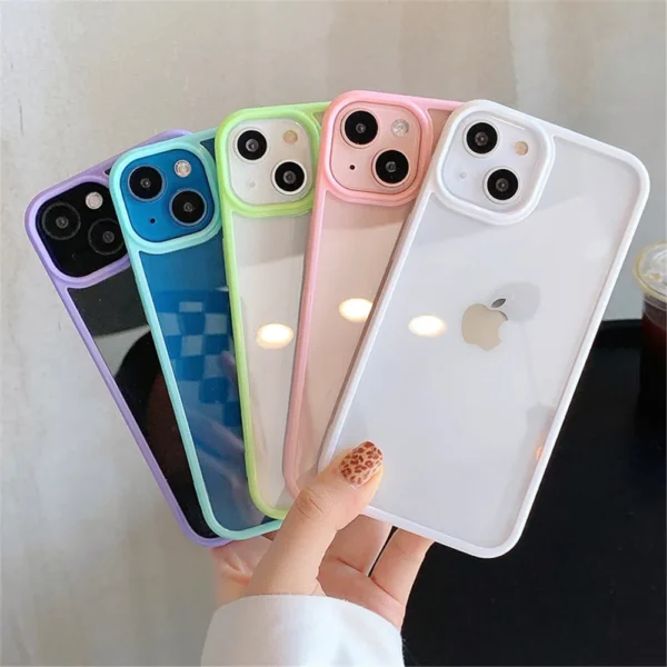 Candy Phone Case For iPhone 16 15 14 11 12 13 Pro Max XS XR 8 7Plus Transparent Protection Back Cover - Image 3