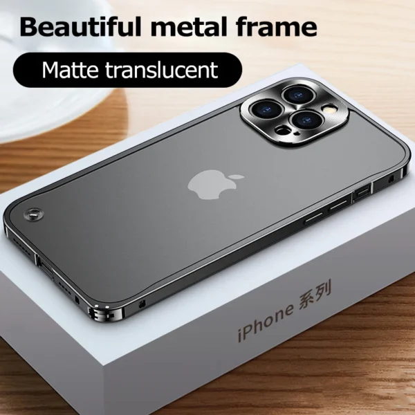 IPhone 12 13 14 15 16 Pro Max Phone Cases | Magnetic Aluminum Frame Phone Shell For iPHON 11 12 Pro Max Mini - Image 2