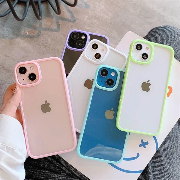 Candy Phone Case For iPhone 16 15 14 11 12 13 Pro Max XS XR 8 7Plus Transparent Protection Back Cover - Image 2