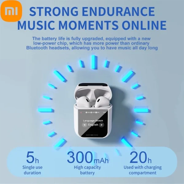 Xiaomi A2 Pro Bluetooth headset Touchscreen Portable TWS HiFi Sound Quality Long Battery Life Sports Waterproof Headphones - Image 3