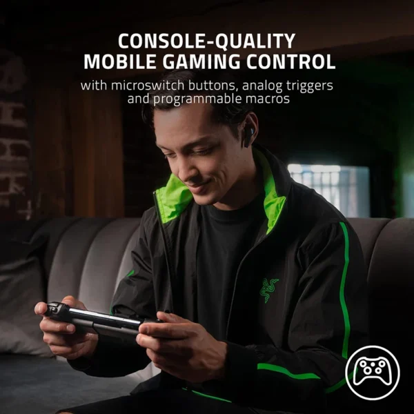 Razer Kishi V2 Mobile Gaming Controller Universal Fit with Extendable Bridge, Stream PC and Console Games, Ergonomic Design - Image 3