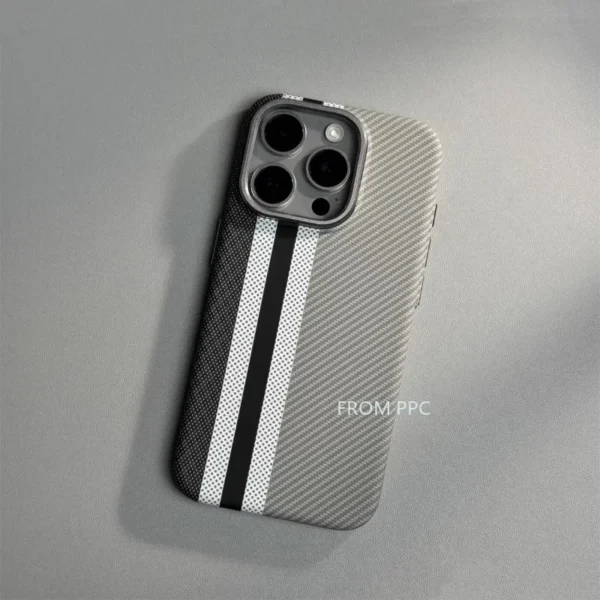 Carbon Fibre Magnetic Phone Case 16 Cover for iPhone 15 14 Pro Max Wireless Charging MagSafe Shell Alloy Camera Ring Armor Funda - Image 5