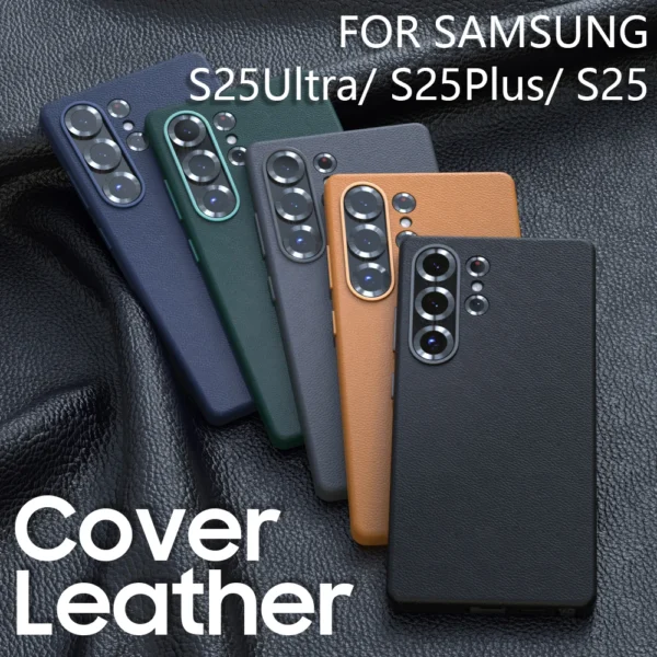 Original Case For Samsung Galaxy S25 Ultra Plus Case High Quality Leather Cover Premium Full Protect S25Ultra S25Plus S24 FE