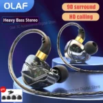 OLAF Type C Plug Wired Headphones HIFI Bass Earphone in Ear Headset Gamer Handsfree Earbuds For Xiaomi Huawei Samsung