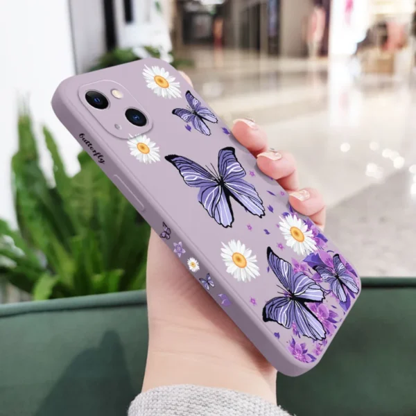 Purple Butterflies Phone Case For iPhone 16 15 14 13 12 11 Pro Max Cover - Image 6