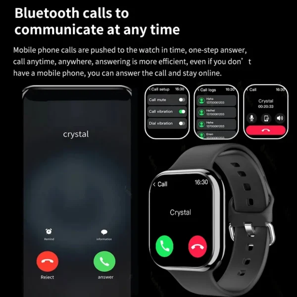 2024 Apple Watch 9 HD Bluetooth call GPS NFC Wireless Charging Life Waterproof Watch 9 Smartwatch Men Women - Image 3