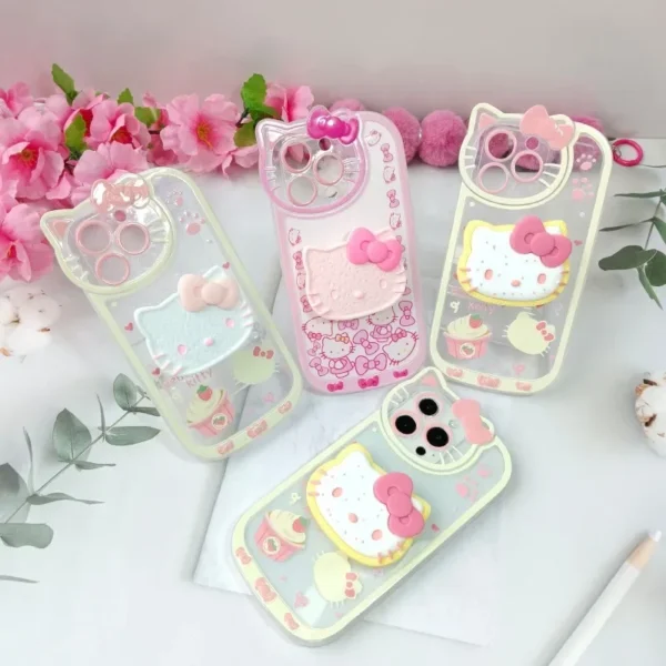 Sanrio Hello Kitty Stand Phone Cases For iPhone Original Shockproof Cover - Image 6