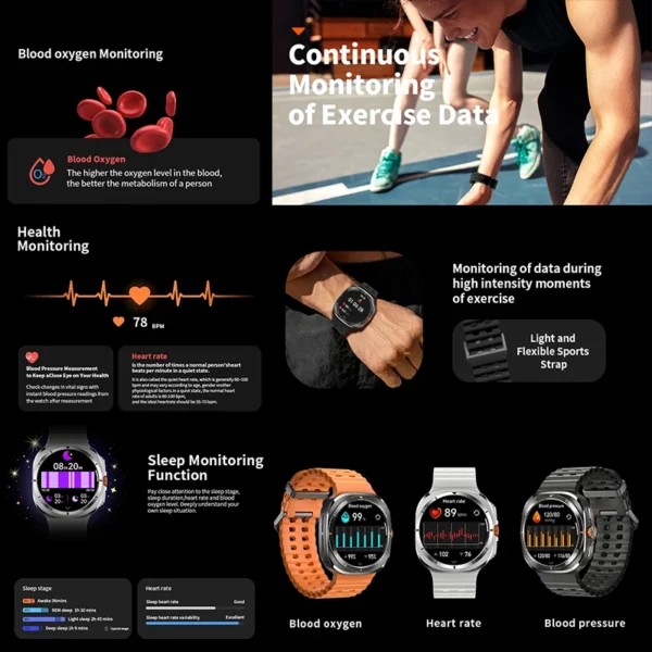 Best Samsung Galaxy Watch 7 Ultra GPS Compass Smart Watch Outdoor Sports Man - Image 4