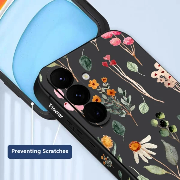 Luxury Flower Print Lanyard Case For Samsung Galaxy A55 A54 5G A35 A25 A15 A14 A34 A52 S21 FE S22 S23 S24 Ultra Silicone Cover - Image 3