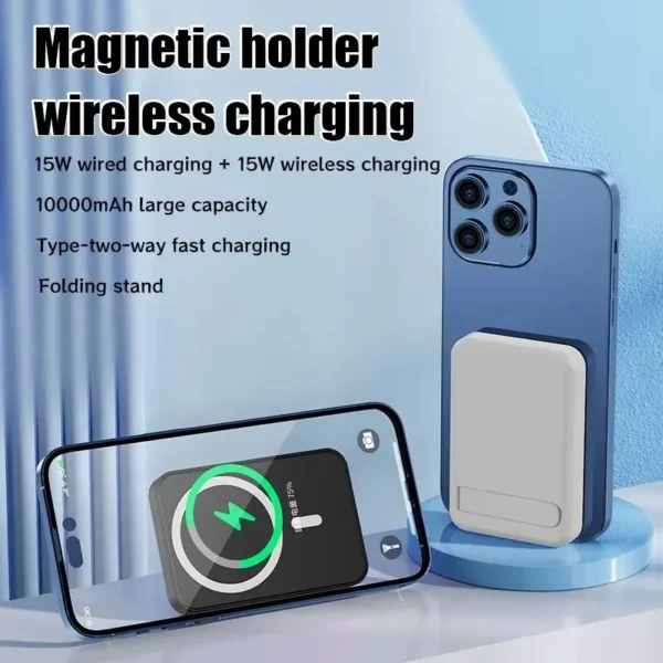 Power Bank for MagSafe,Magnetic Wireless Powerbank Portable External Auxiliary Battery for iPhone 12/13/14/15 Pro Mini Plus Max - Image 2