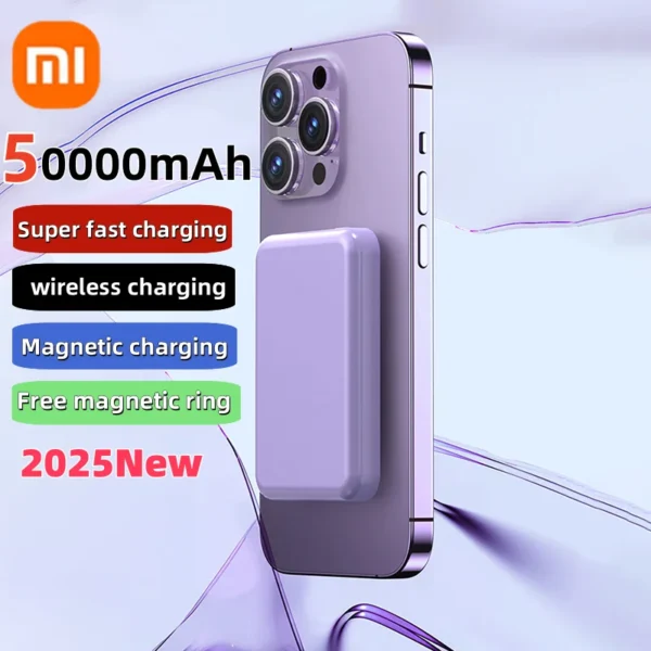 Xiaomi Power Bank 50000mah Magnetic Power Bank Fast Charging Wireless Charging Mobile Phone External Battery For Samsung Iphone