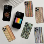 Fashion Phone Case For iPhone 16,15,14,13,12,11,Pro,X,XS,Max,XR,Plus,Mini Silicone Black Shockproof TPU