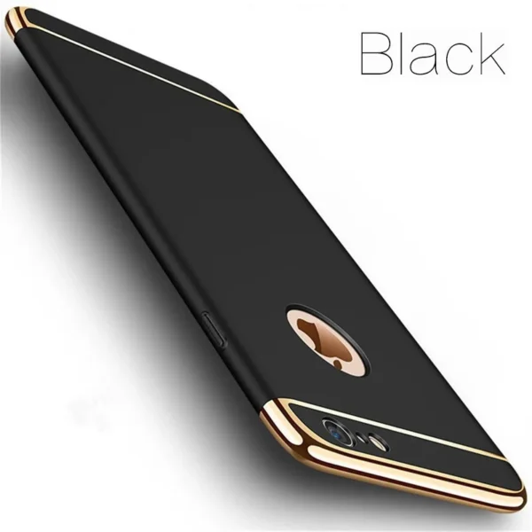 Case for iPhone 8 7 6 6s 5 5s SE X Back Cover Xs Max XR 11 12 13 Pro Luxury Gold Hard