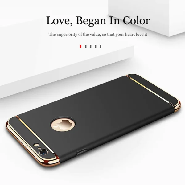 Case for iPhone 8 7 6 6s 5 5s SE X Back Cover Xs Max XR 11 12 13 Pro Luxury Gold Hard - Image 3