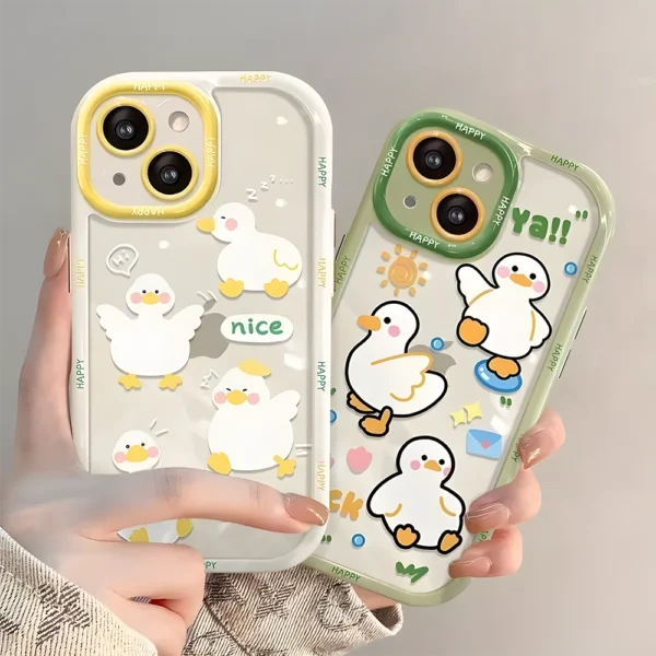 Cut Cat Aninal Phone Case For iPhone 13 Funda iPhone 11 14 15 16 Pro Max 12 XR X Xs 7 8 Plus SE 15pro 13pro Silicone Soft Cover - Image 2