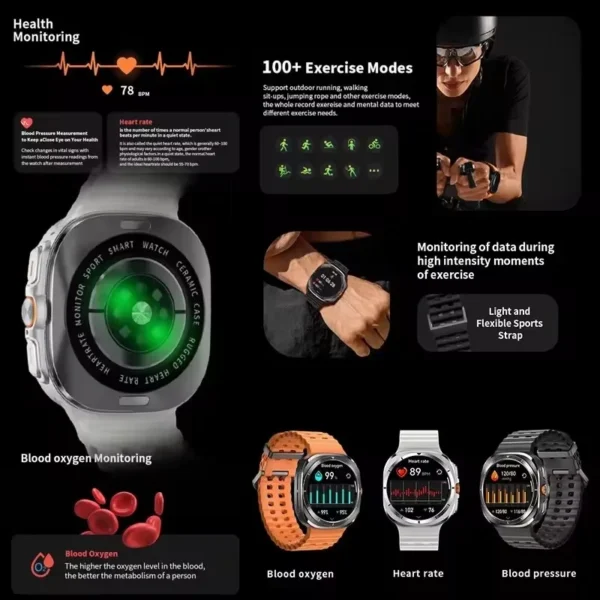 Samsung Galaxy Watch 7 Ultra Smart Watch Men 32GB Memory NFC Waterproof Outdoor Sport Watch New Upgraded - Image 5